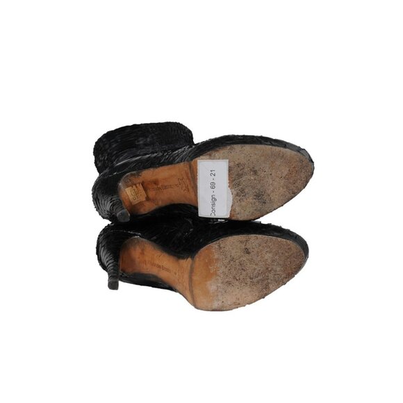 Alexandre Birman Womens Knee High Boots US 8 Black Python Snake Skin 120mm - Picture 10 of 10